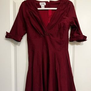 Unique Vintage UV Dress Red XL